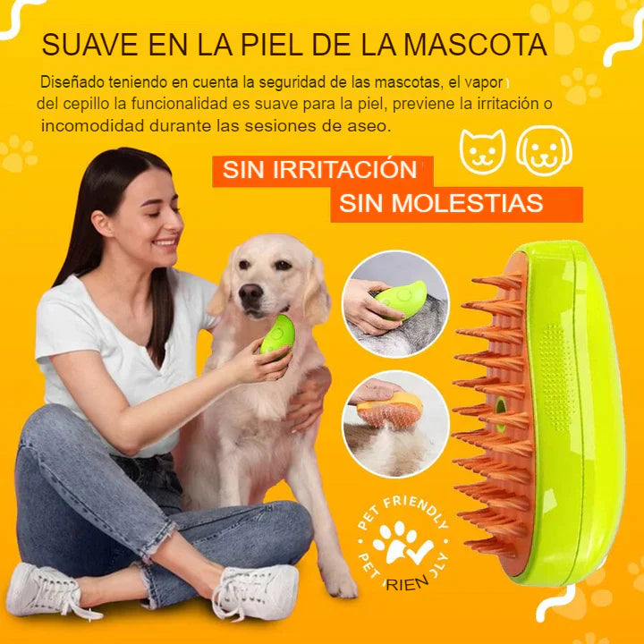 CEPILLO DE VAPOR 3 EN 1 PARA MASCOTAS