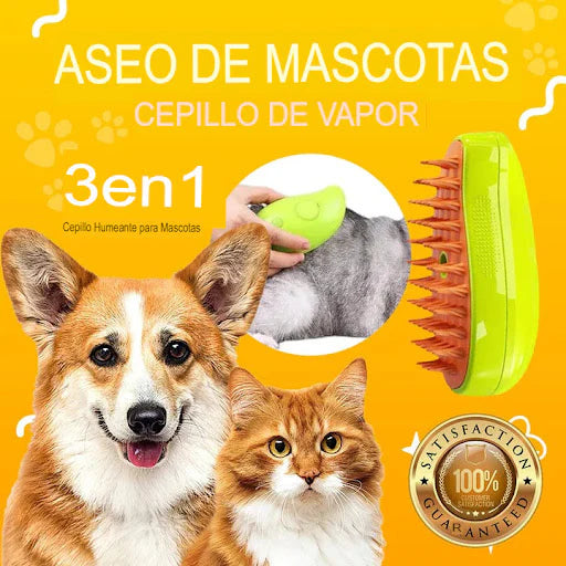 CEPILLO DE VAPOR 3 EN 1 PARA MASCOTAS