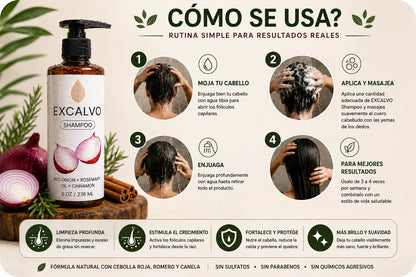 SHAMPOO EXCALVO FORTALECIMIENTO Y REVITALIZACION CAPILAR