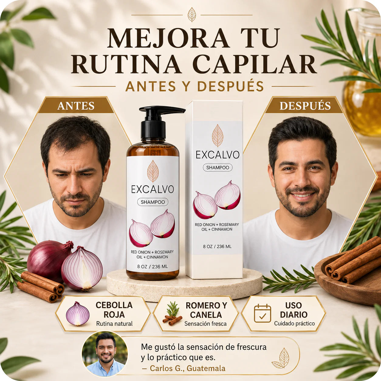 SHAMPOO EXCALVO FORTALECIMIENTO Y REVITALIZACION CAPILAR