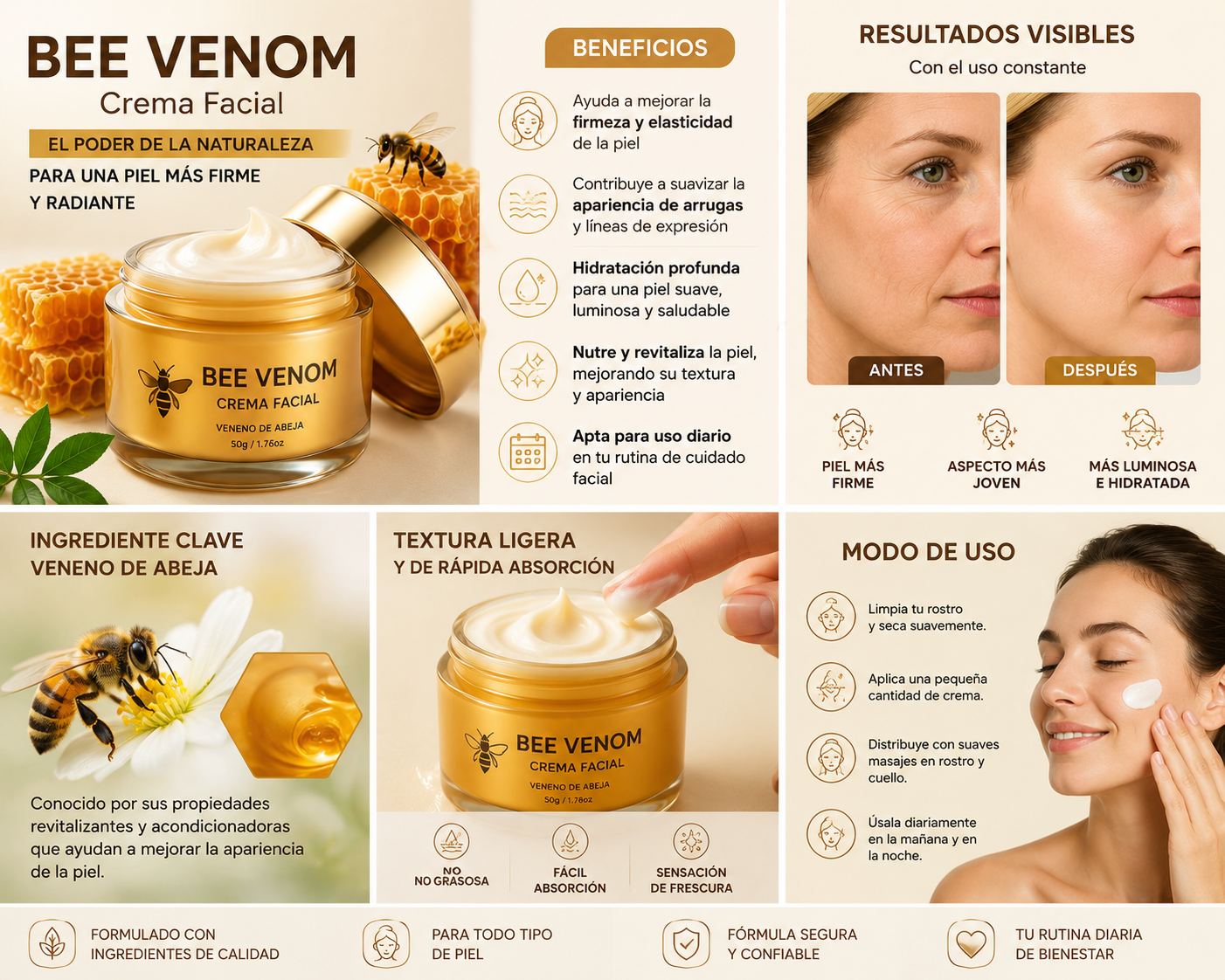 CREMA INTEGRAL DE VENENO DE ABEJA